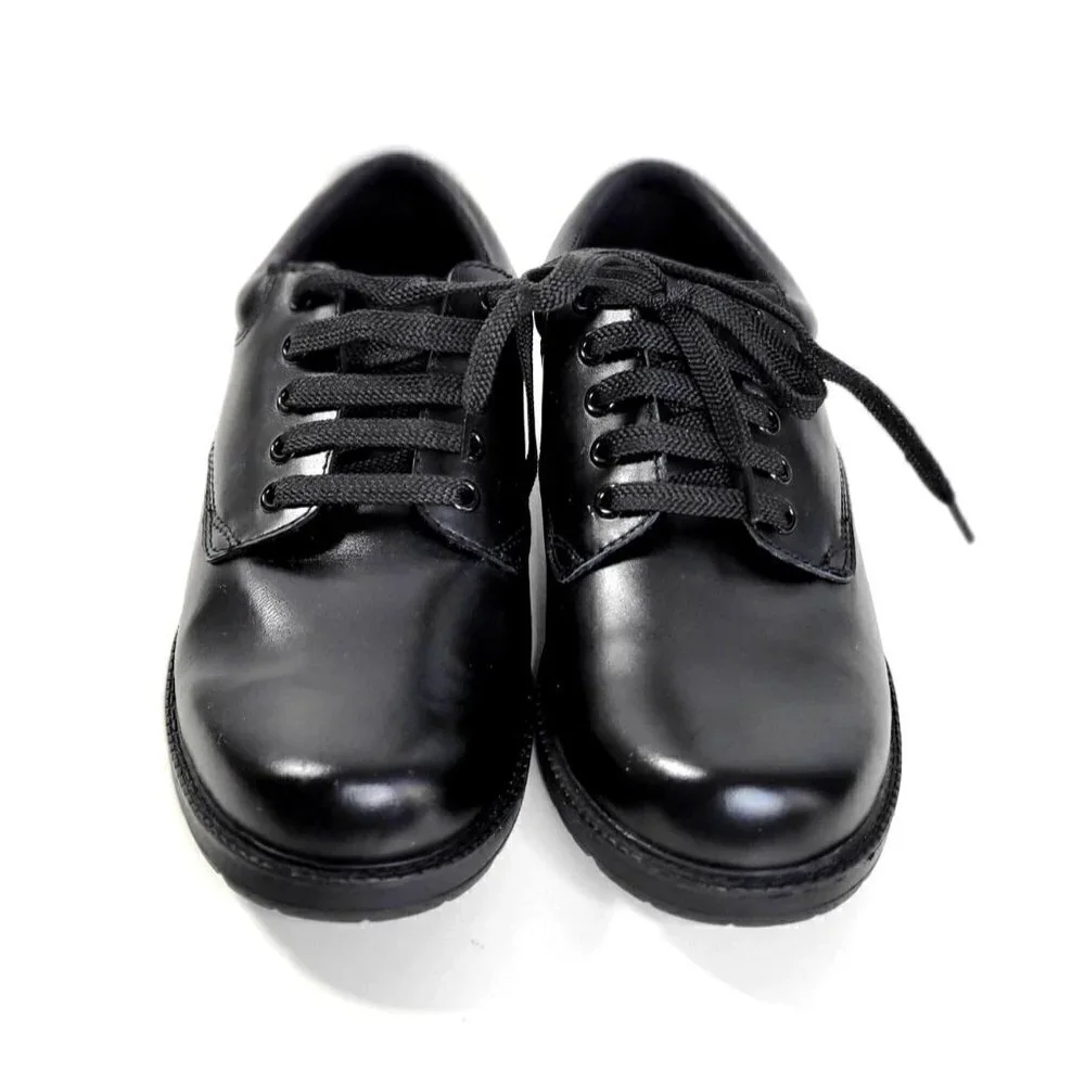 SlipLess Shoes Men Work Shoes Leather Black Size 7.5